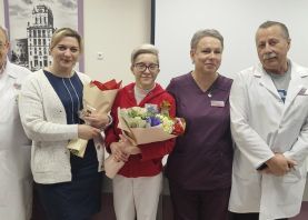 Наградили медицинских работников нагрудным знаком отличия Министерства здравоохранения «Ганаровы донар Рэспублiкi Беларусь»
